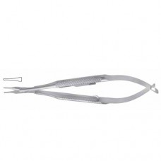 Barraquer Micro Needle Holder Straight - Very Delicate - Round Handle - With Lock Stainless Steel, 13 cm - 5"